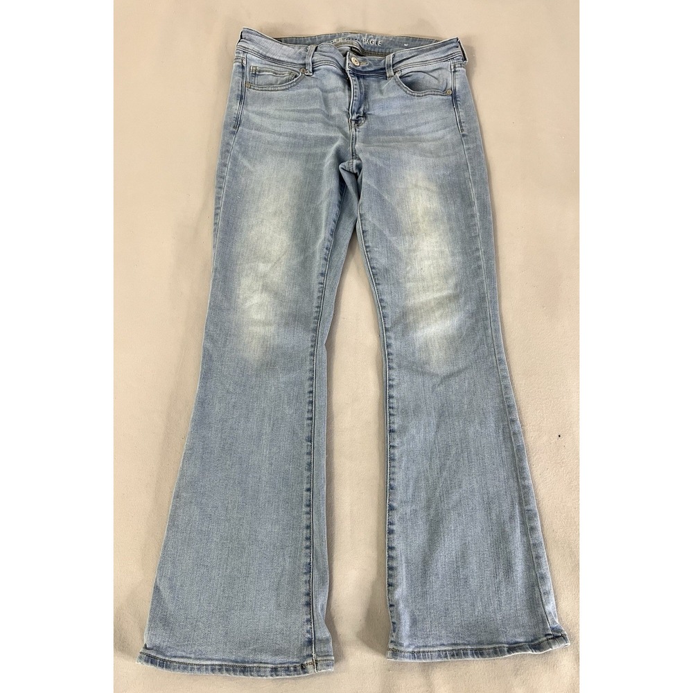 VTG American Eagle jeans womens 12 blue Kick Boot Super Stretch‎ Y2K